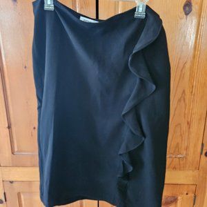 Black Skirt with Ruffle accent